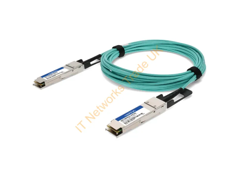 ADD-QHPAQJU-AOC5M - Addon Networks Add-Qhpaqju-Aoc5M Infiniband/Fibre Optic Cable 196.9" (5 M) Qsfp+ Aqua Color