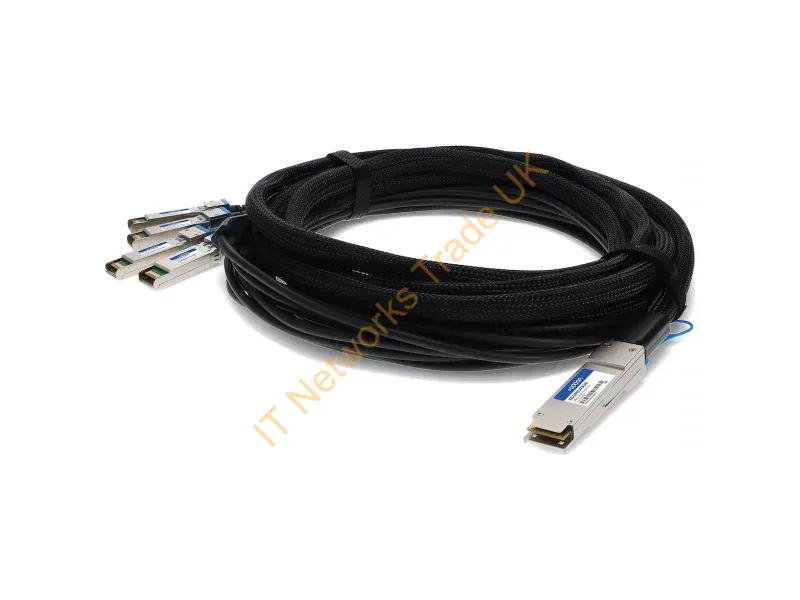 ADD-QHPASCI-PDAC5M - AddOn Networks ADD-QHPASCI-PDAC5M InfiniBand/fibre optic cable 5 m QSFP+ 4x SFP+ Black