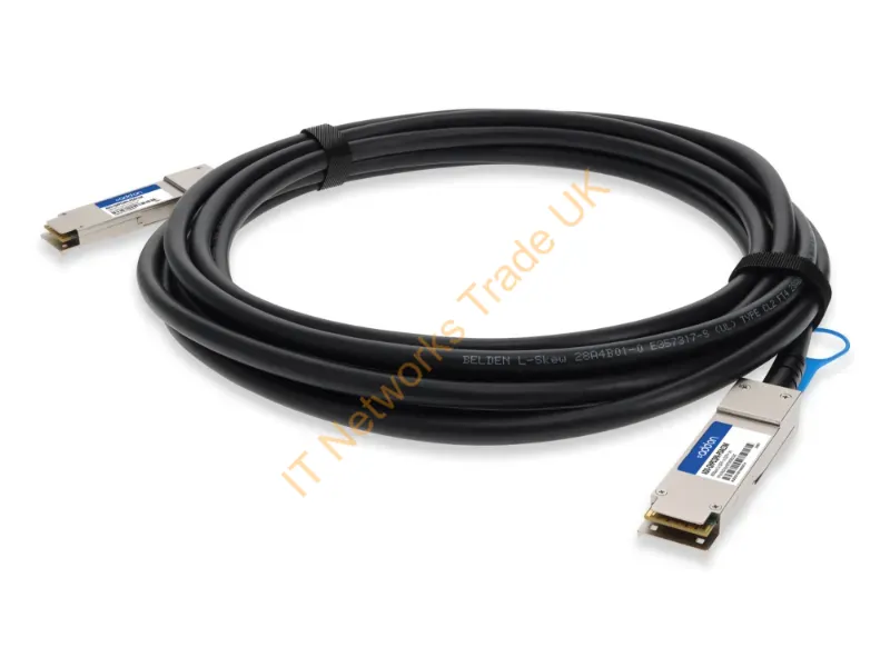 ADD-QHPCQPA-PDAC5M - Addon Networks Add-Qhpcqpa-Pdac5M Infiniband/Fibre Optic Cable 196.9" (5 M) Qsfp+ Dac Black, Stainless Steel
