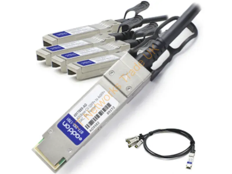 ADD-QJUSCI-PDAC5M - Addon Networks Add-Qjusci-Pdac5M Infiniband/Fibre Optic Cable 196.9" (5 M) Qsfp+ Sfp+ X 4 Black