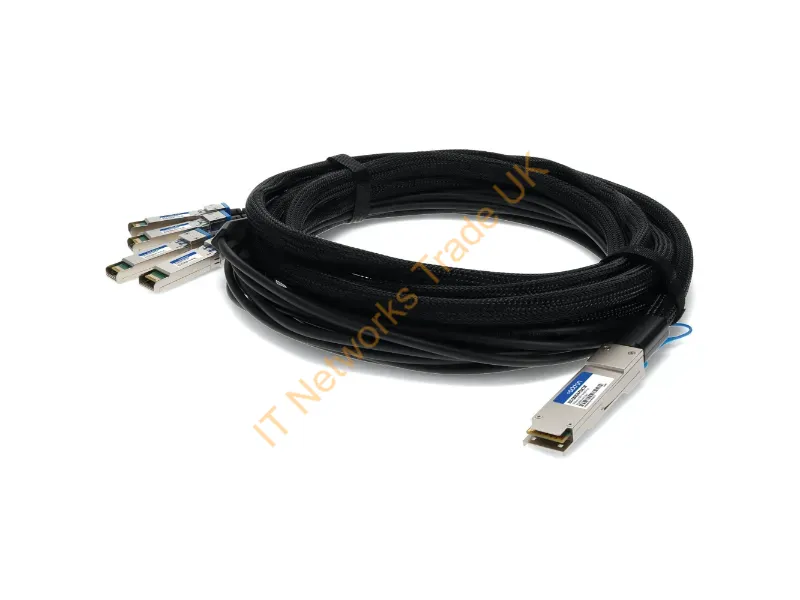 ADD-QMXSIN-PDAC1M - Addon Networks Add-Qmxsin-Pdac1M Infiniband/Fibre Optic Cable 39.4" (1 M) Qsfp+ 4X Sfp+ Black