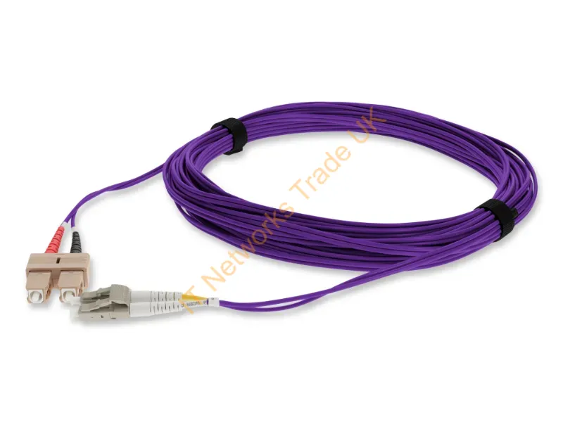 ADD-SC-LC-5M5OM4-PE-TAA - Addon Networks Add-Sc-Lc-5M5Om4-Pe-Taa Infiniband/Fibre Optic Cable 196.9" (5 M) Lomm Purple