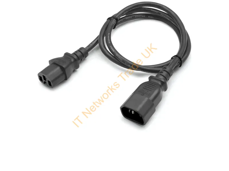 ADD515P2C1514AWG15FT - Addon Networks Add515P2C1514Awg15Ft Power Cable Black 179.9" (4.57 M) C15 Coupler Nema 5-15P