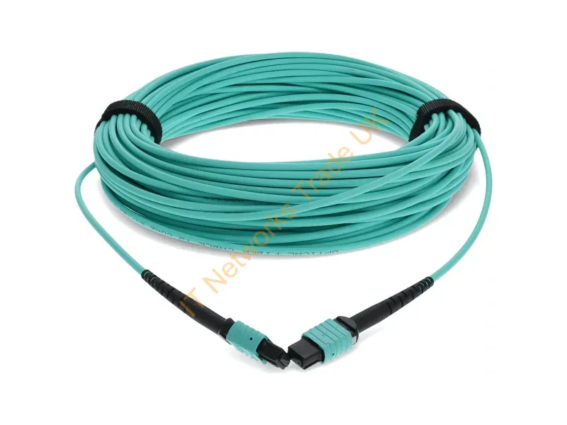 ADDMPOMPO20M5OM4STAA - Addon Networks Addmpompo20M5Om4Staa Infiniband/Fibre Optic Cable 787.4" (20 M) Mpo Lomm Aqua Color