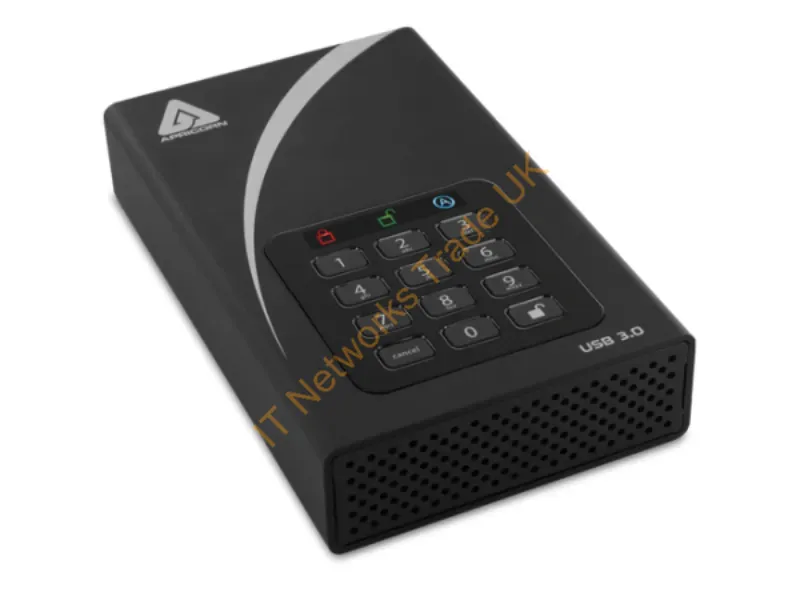 ADT-3PL256-10TB - Apricorn Aegis Padlock Dt 10Tb External Hard Drive 3.5" Usb Type-B 3.2 Gen 1 (3.1 Gen 1) Black