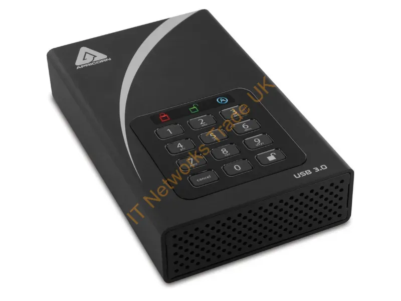 ADT-3PL256-4000 - Apricorn Adt-3Pl256-4000 External Hard Drive 4 Tb 7200 Rpm Usb Type-A 3.2 Gen 1 (3.1 Gen 1) Black
