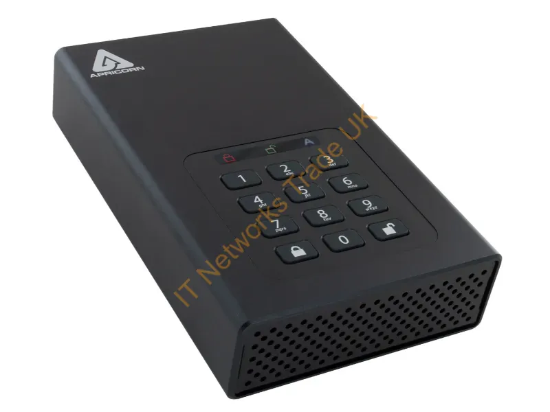 ADT-3PL256-8000 - Apricorn Aegis Padlock Dt External Hard Drive 8 Tb Usb Type-B 3.2 Gen 1 (3.1 Gen 1) Black