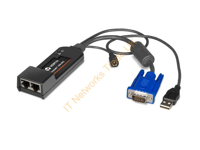 ADX-IPIQ-400 - Vertiv Avocent Adx-Ipiq-400 Video Cable Adapter 2 X Rj-45 Dvi-I + 3.5Mm + Usb Type-B Black