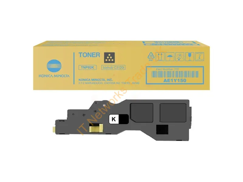 AE1Y150 - Konica Minolta AE1Y150/TNP-92K Toner black, 6K pages ISO/IEC 19752 for KM Bizhub C 3120 i