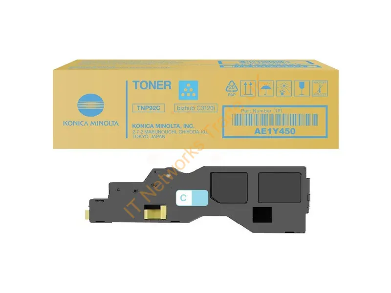 AE1Y450 - Konica Minolta AE1Y450/TNP-92C Toner cyan, 4K pages ISO/IEC 19752 for KM Bizhub C 3120 i