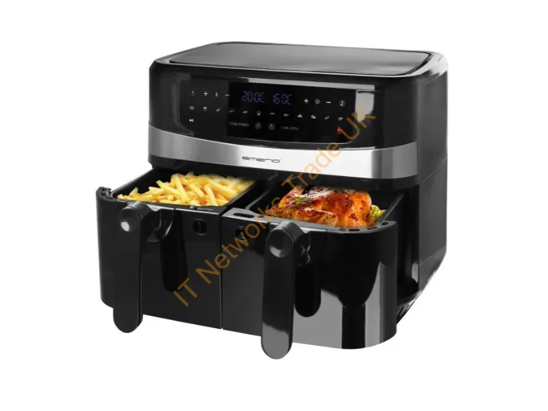 AF-126672.4 - Emerio AF-126672.4 fryer Double 9 L Stand-alone 2400 W Hot air fryer Black