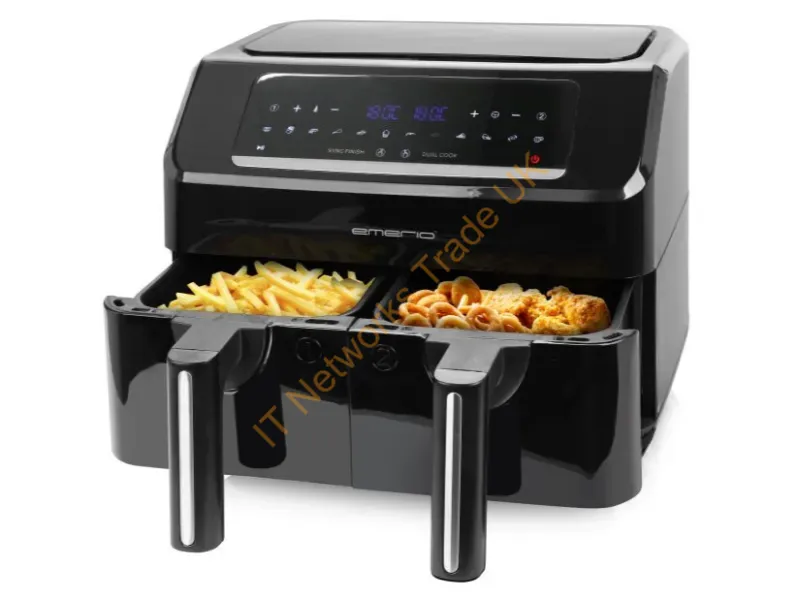 AF-130376.1 - Emerio Smart Fryer AF-130376.1 Double 7.2 L Stand-alone 2400 W Hot air fryer Black
