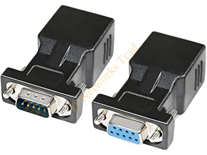 AF110A HP RJ-45-DB9 Serial Adapter 8 Pack 1 x RJ-45 Male 1 x DB-9 Female Network Ethernet Cable