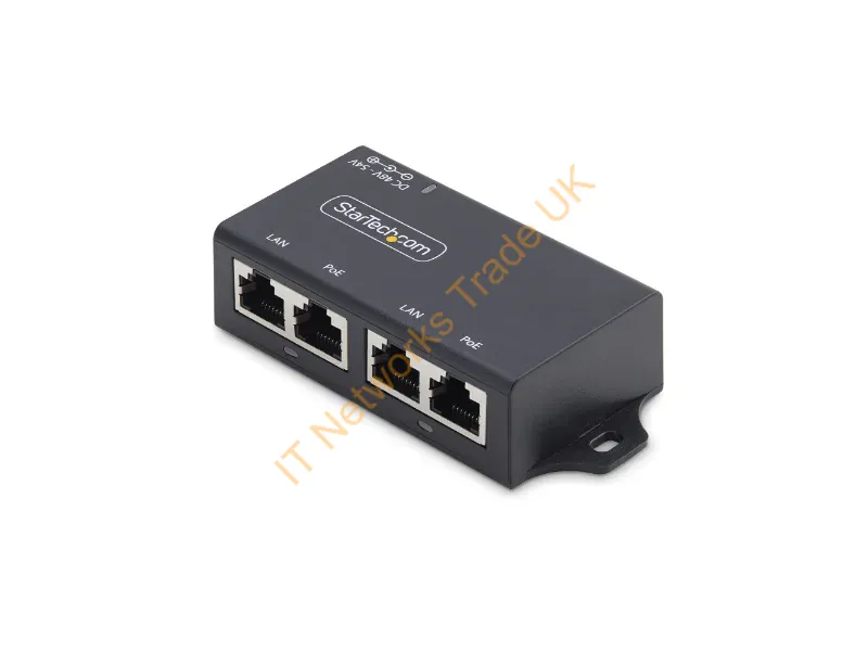 AF221CE-POE-INJECTOR - StarTech.com 2-Port Gigabit Midspan PoE+ Injector, 10/100/1000Mbps, PoE+ (802.3af/at), 30W, 1Gbps Ethernet, Wall Mountable, Unmanaged Inline Power Over Ethernet
