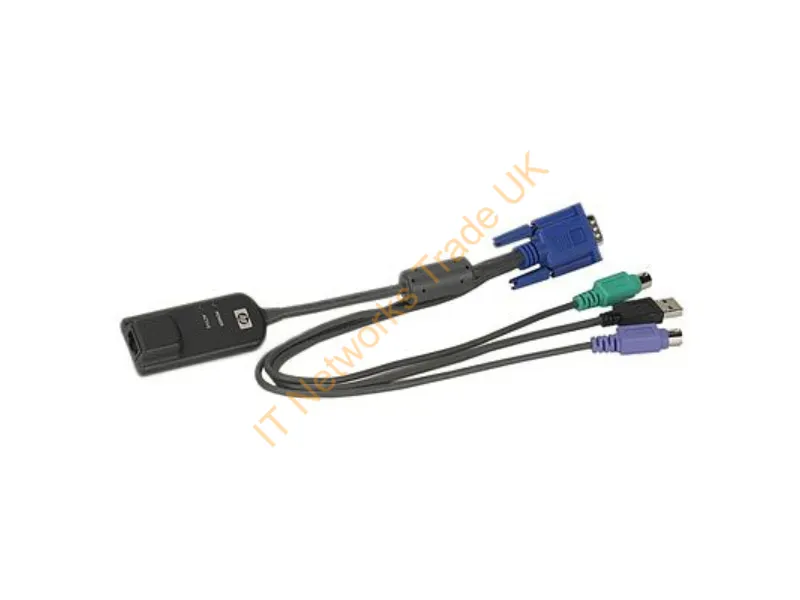 AF604A HP KVM PS/2/USB/CAT5 RJ-45 Virtual Media Interface Cable Adapter KVM Switch