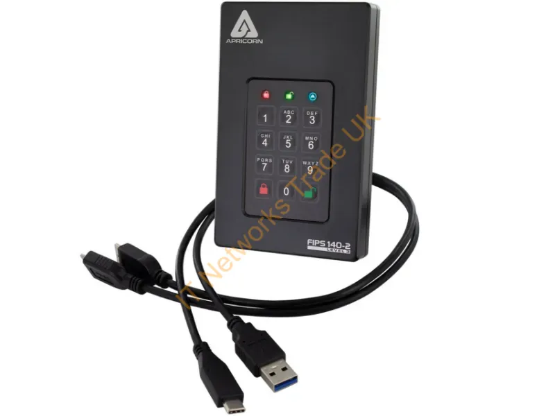 AFL3-S8TB - Apricorn Afl3-S8Tb External Solid State Drive 8 Tb Usb Type-A 3.2 Gen 1 (3.1 Gen 1) Black