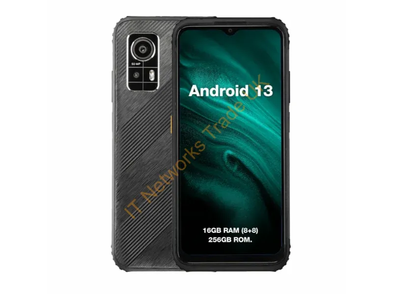 AGM_H6_EU001B - AGM H6 16.7 cm (6.56") Hybrid Dual SIM Android 13 4G USB Type-C 8 GB 256 GB 4900 mAh Black