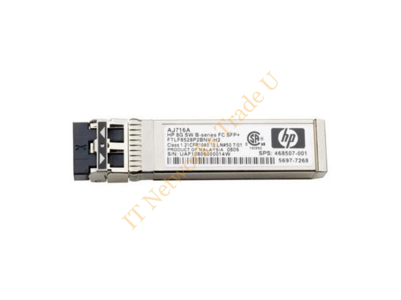 AJ716AA HP B-Series 8Gbps Short Wave Multi-mode Fiber Channel 300m 850nm Duplex LC Connector SFP+ Transceiver Module