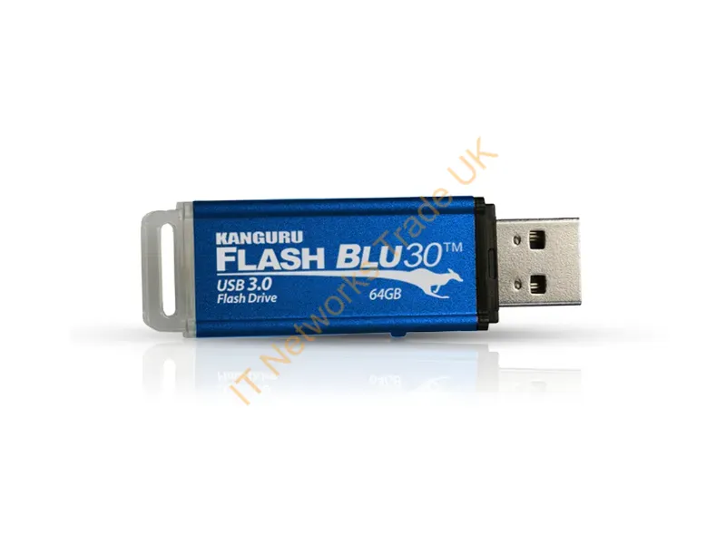 ALK-FB30-64G - Istorage Kanguru Alk-Fb30-64G Usb Flash Drive 64 Gb Usb Type-A 3.2 Gen 1 (3.1 Gen 1) Blue