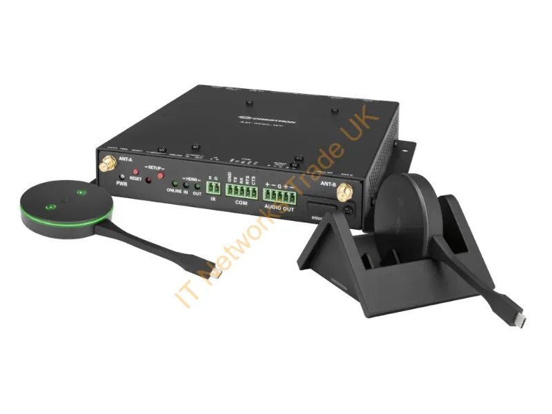 AM3-212-IKIT - Crestron AirMedia Series 3 Kit with AM-3200-WF Receiver, two AM-TX3-100 Adaptors, and Cradle, International