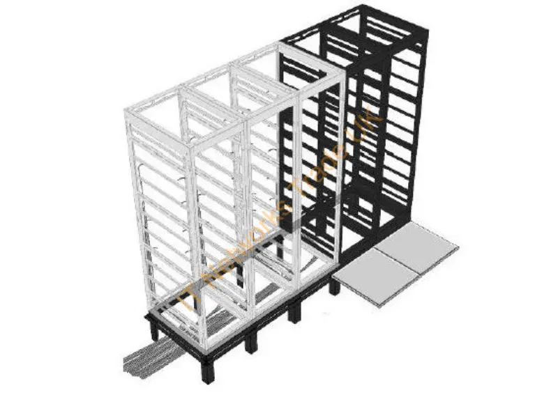 ANGLE-3-42 - Middle Atlantic Products Raised Floor Support Angles 3 Bay For Mrk 42"