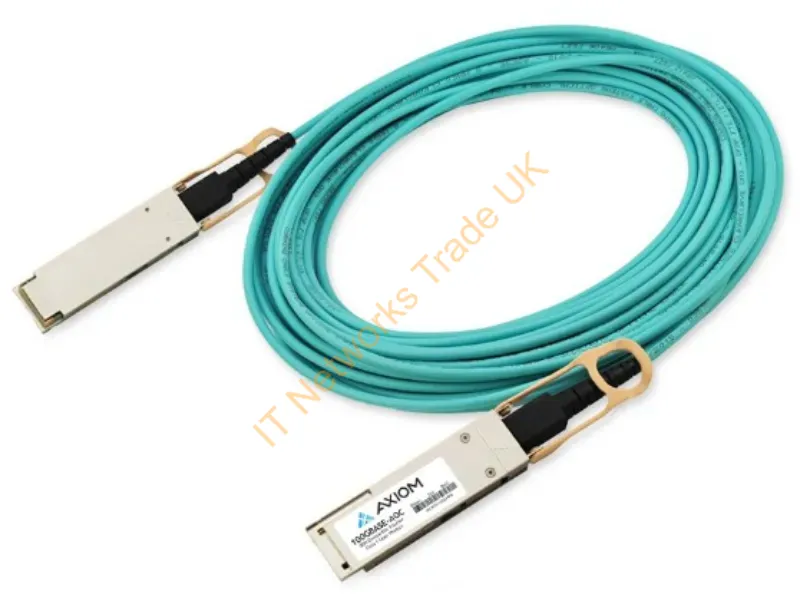 AOC-Q-Q-100G-1M-AX - Axiom Aoc-Q-Q-100G-1M-Ax Infiniband/Fibre Optic Cable 39.4" (1 M) Qsfp28 Turquoise
