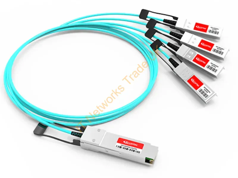 AOC-Q-S-40G-2M-ACC - Accortec Aoc-Q-S-40G-2M-Acc Infiniband/Fibre Optic Cable 78.7" (2 M) Qsfp+ 4X Sfp+ Aqua Color