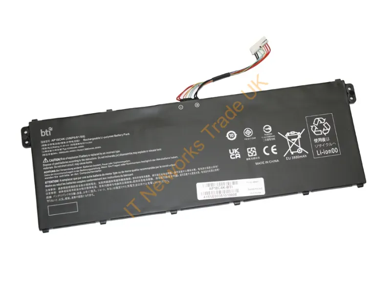 AP18C4K-BTI - Bti Ap18C4K- Industrial Rechargeable Battery Lithium-Ion (Li-Ion) 3860 Mah 11.4 V