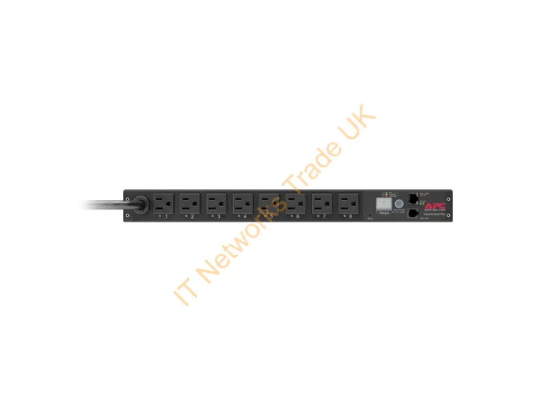 AP7900B - APC NetShelter Switched Rack PDU, 1U, 1.4kW, 120V, 15A, 8 NEMA 5-15R outlet