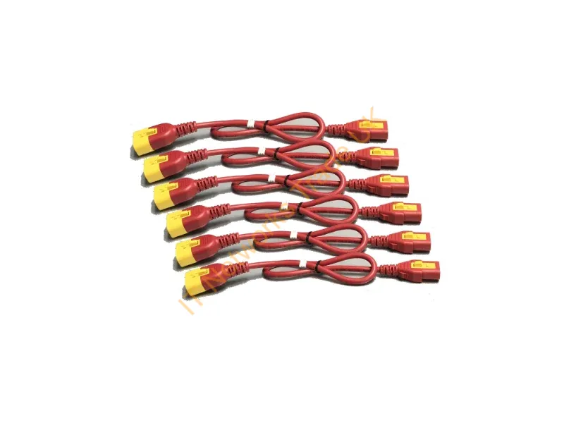 AP8704S-WWX340 - APC Power Cord Kit (6 ea), Locking, C13 to C14, 1.2m, Red