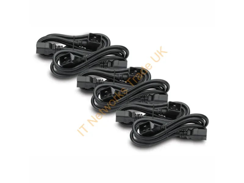 AP98896F - Apc Power Cord Kit (6 Ea), C19 / C20 (90 Degree), 1.8M Black 70.9" (1.8 M)