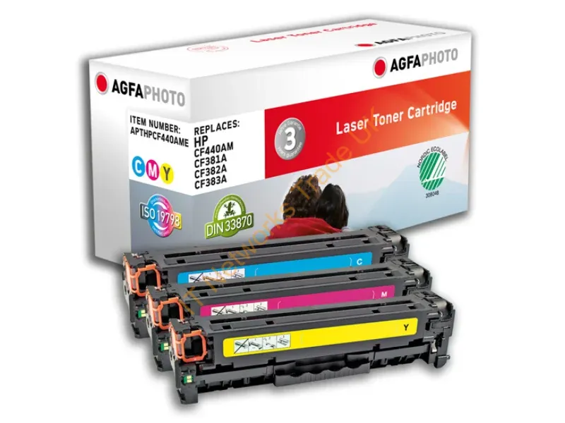 APTHPCF440AME - AgfaPhoto APTHPCF440AME toner cartridge 3 pc(s) Cyan, Magenta, Yellow