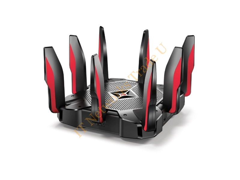 ARCHERC5400X - TP-LINK Archer C5400X Tri-band (2.4 GHz / 5 GHz / 5 GHz) Gigabit Ethernet Black, Red network wireless router