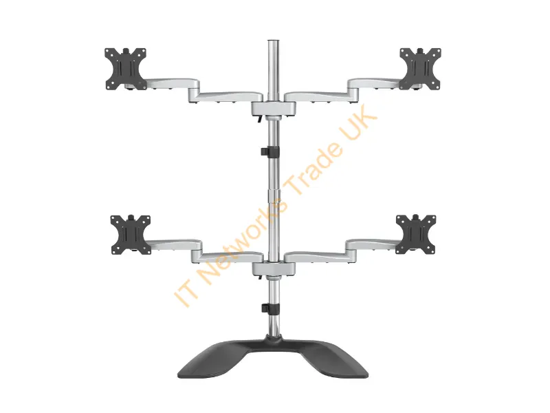 ARMQUADSS - Startech.Com Armquadss Monitor Mount / Stand 32" Desk Black, Silver