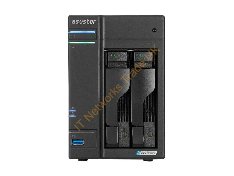 AS6702TV2 - Asustor Lockerstor 2 Gen2 + (As6702T V2) Nas Desktop Intel Celeron N5105 4 Gb Ddr4 0 Tb Adm Black