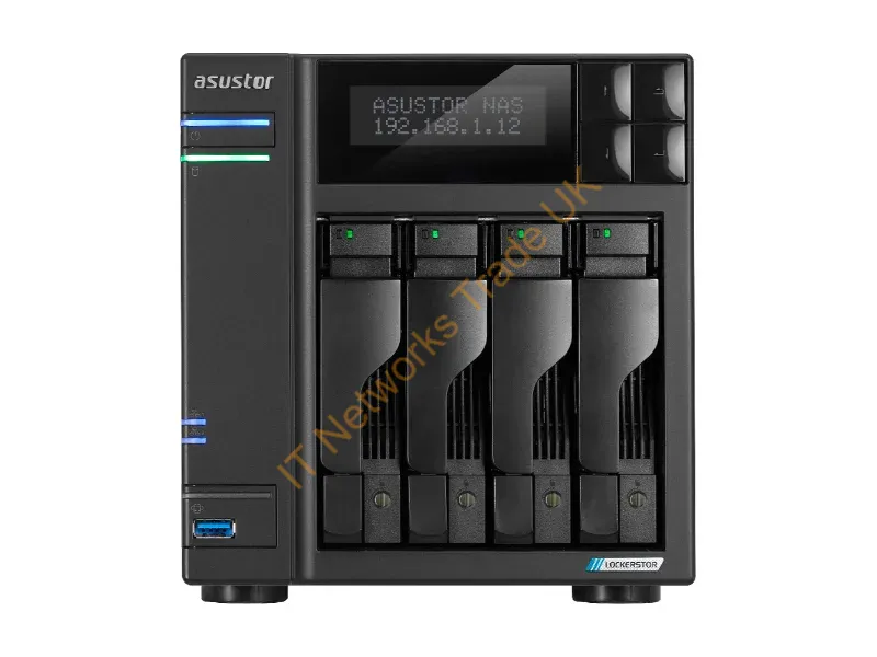 AS6704T - Asustor Lockerstor 4 Gen2 (As6704T) Nas Desktop Intel Celeron N N5105 4 Gb Ddr4 0 Tb Adm Black