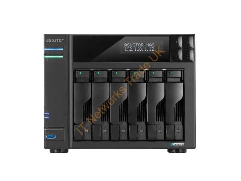 AS6706TV2 - Asustor Lockerstor 6 Gen2 Nas Desktop Intel Celeron N5105 8 Gb Ddr4 Hdd Adm Black
