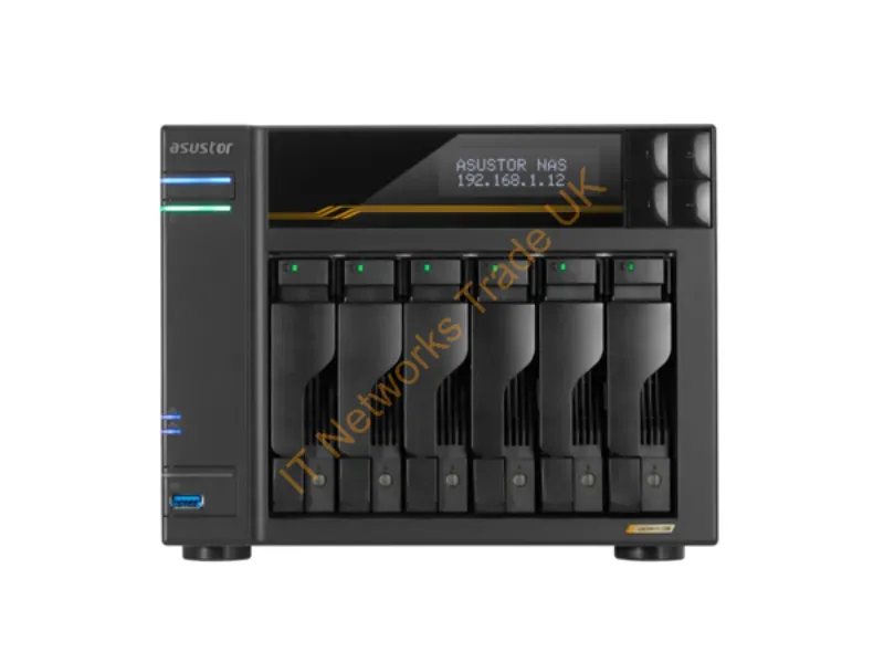 AS6806T - Asustor Lockerstor 6 Gen3 (As6806T) Nas Desktop Amd Ryzen V3C14 16 Gb Ddr5 Adm Black