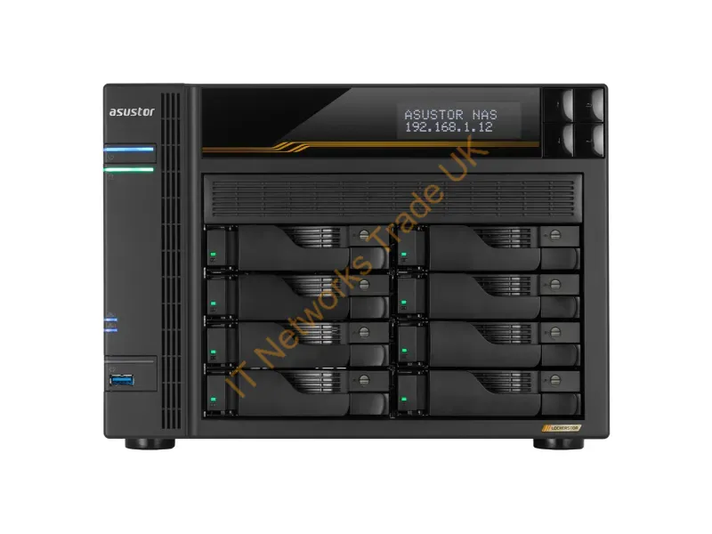 AS6808T - Asustor Lockerstor 8 Gen3 Nas Desktop Amd Ryzen V3C14 16 Gb Ddr5 Adm Black