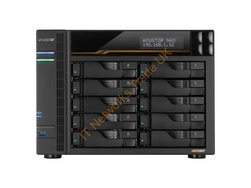 AS6810T - Asustor Lockerstor 10 Gen3 Nas Desktop Amd Ryzen V3C14 16 Gb Ddr5 Adm Black
