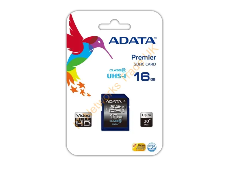 ASDH16GUICL10-R ADATA Premier 16GB Class 10 SDHC UHS-I Flash Memory Card