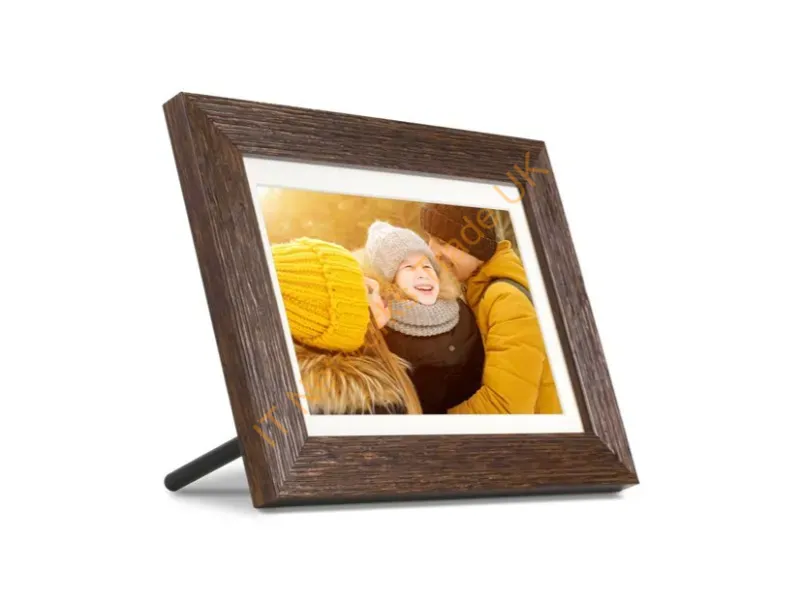 ASHDPF08F - Aluratek Ashdpf08F Digital Photo Frame Wood 8" Touchscreen Wi-Fi
