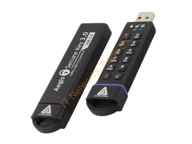ASK3-2TB - Apricorn Aegis Secure Key 3.0 Usb Flash Drive 2 Tb Usb Type-A 3.2 Gen 1 (3.1 Gen 1) Black