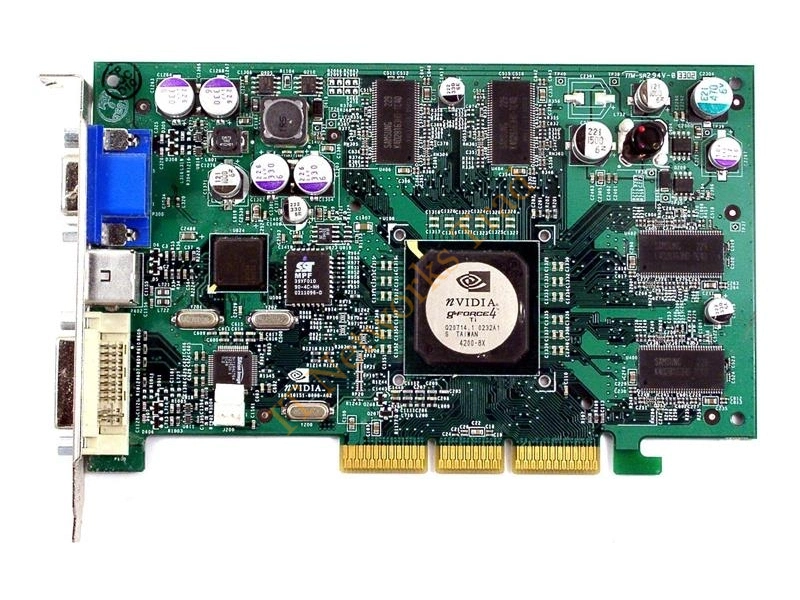 ASLMTI4200 nVidia GeForce4 Ti 4200 128MB AGP Video Graphics Card