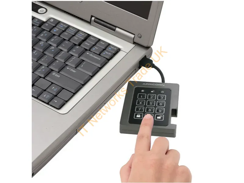 ASSD-3PL256-480F - Apricorn Aegis Padlock 480 Gb Usb 3.2 Gen 1 (3.1 Gen 1) Black, Gray