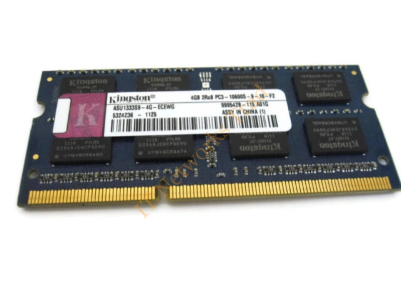 ASU1333S9-4G-ECEWG Kingston 4GB DDR3-1333MHz PC3-10600 non-ECC Unbuffered CL9 204-Pin SoDimm Dual Rank x8 Memory Module Laptop Memory
