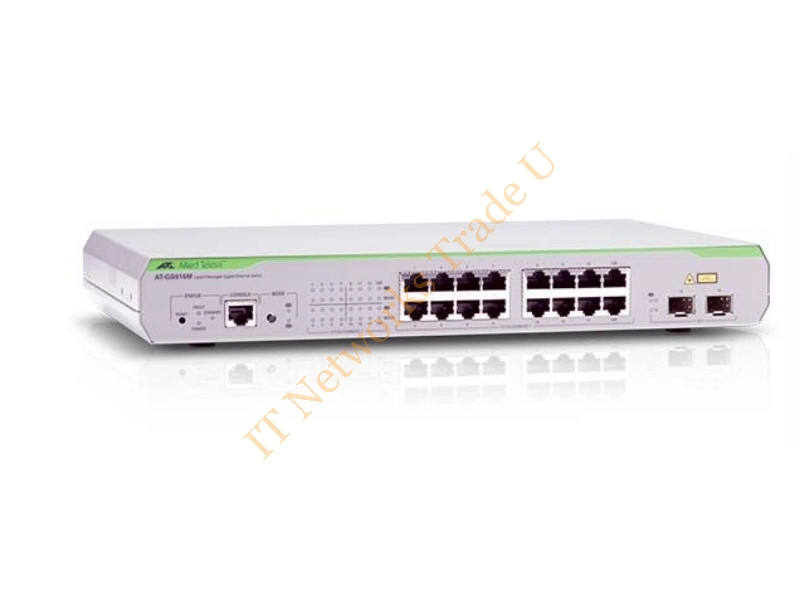 AT-GS916M-50 - Allied Telesis AT-GS916M-50 Managed network switch L2 Gigabit Ethernet (10/100/1000) 1U Grey