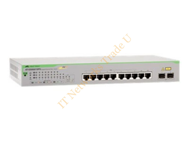 AT-GS950/10PS-50 - Allied Telesis AT-GS950/10PS-50 Managed network switch Gigabit Ethernet (10/100/1000) Power over Ethernet (PoE) Grey