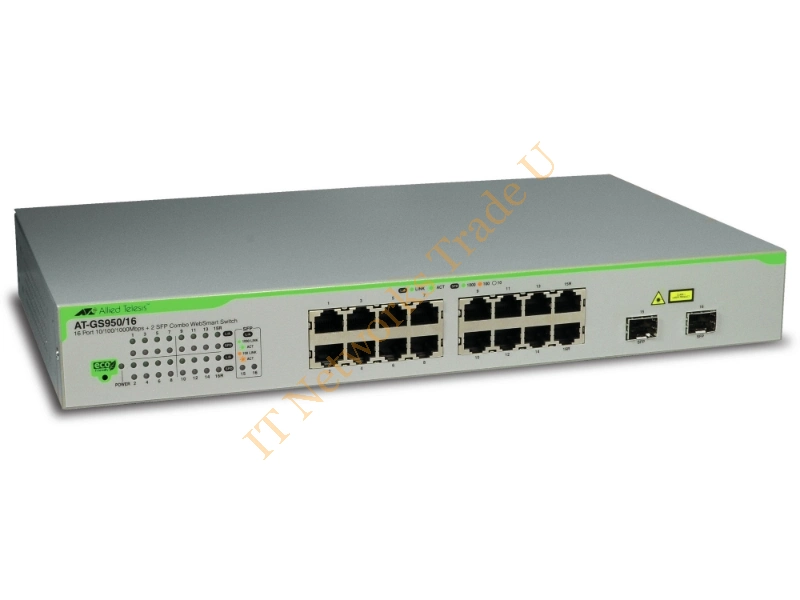 AT-GS950/16-50 - Allied Telesis AT-GS950/16-50 Managed network switch L2 Gigabit Ethernet (10/100/1000) 1U White