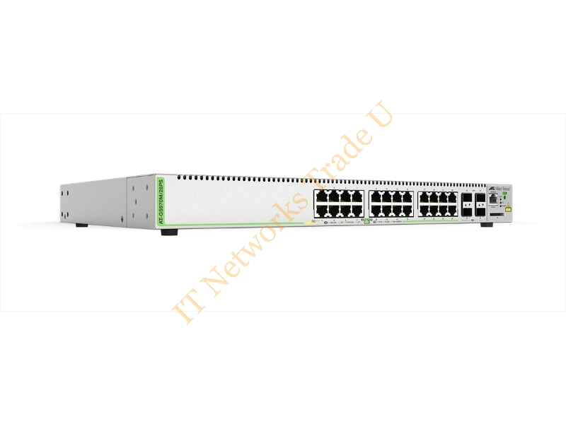 AT-GS970M/28PS - Allied Telesis AT-GS970M/28PS Managed L3 Gigabit Ethernet (10/100/1000) Power over Ethernet (PoE) Grey network switch